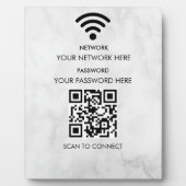 Modern Zakelijk Wifi Netwerk en Wachtwoord Zwart Fotoplaat (Voorkant)