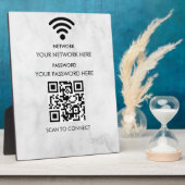 Modern Zakelijk Wifi Netwerk en Wachtwoord Zwart Fotoplaat (Zijkant)