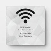 Modern Zakelijk Wifi Netwerk en Wachtwoord Zwart  Fotoplaat (Voorkant)