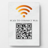 Modern Zakelijk Wifi Netwerk en Wachtwoord Zwart Fotoplaat (voorkant)