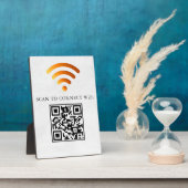 Modern Zakelijk Wifi Netwerk en Wachtwoord Zwart Fotoplaat (Zijkant)