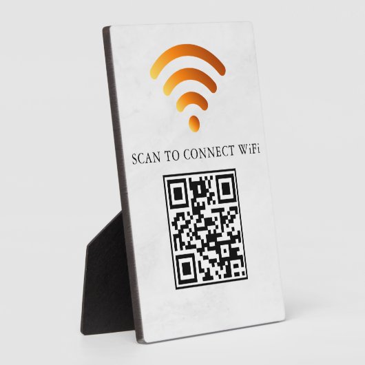 Modern Zakelijk Wifi Netwerk en Wachtwoord Zwart Fotoplaat (Zijkant)
