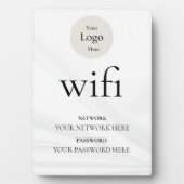 Modern Zakelijk Wifi-netwerk en Wachtwoord Zwart Fotoplaat (voorkant)