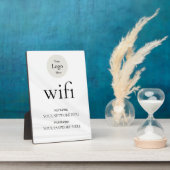 Modern Zakelijk Wifi-netwerk en Wachtwoord Zwart Fotoplaat (Zijkant)