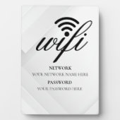 Modern Zakelijk Wifi-netwerk en Wachtwoord Zwart Fotoplaat (voorkant)