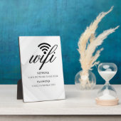 Modern Zakelijk Wifi-netwerk en Wachtwoord Zwart Fotoplaat (Zijkant)