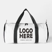 Modern zakelijk zwart custom logo promotioneel plunjezak (Achterkant)