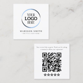 Modern Zakelijke Beoordelingen QR-codekaart | Aang Vierkante Visitekaartje