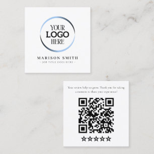 Modern Zakelijke Beoordelingen QR-codekaart Aang Vierkante Visitekaartje