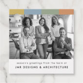 Modern Zakelijke Foto Kerst Bedankjes Labels (Voorkant)