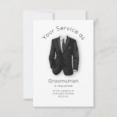 Modern zal je mijn Groomsman Suit & Stropdas zijn Kaart (Voorkant)