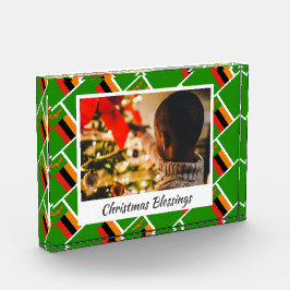 Modern ZAMBIA FLAG Kerstmis Fotoblokken