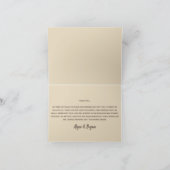 Modern zand en koraal bruiloft dank u opmerking bedankkaart (Binnen)