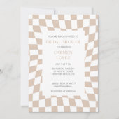 Modern Zand Roos Gecontroleerd Vrijgezellenfeest Kaart (Voorkant)