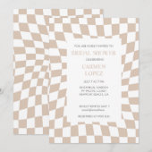 Modern Zand Roos Gecontroleerd Vrijgezellenfeest Kaart (Voorkant / Achterkant)