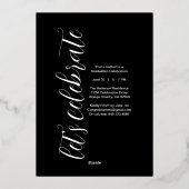 Modern Ze deed het Arch Photo Afstuderen Party Folie Uitnodiging (Achterkant)