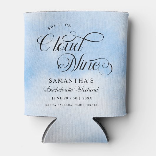 Modern Ze is op Cloud 9 Bachelorette Weekend Blikjeskoeler (Voorkant)