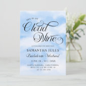 Modern Ze is op Cloud 9 Bachelorette Weekend Kaart (Staand voorkant)