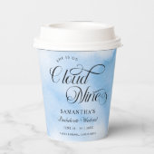 Modern Ze is op Cloud 9 Bachelorette Weekend Papieren Bekers (Achterkant)