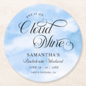 Modern Ze is op Cloud 9 Bachelorette Weekend Ronde Kartonnen Onderzetter (Voorkant)