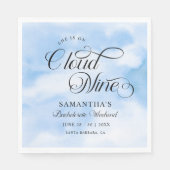 Modern Ze is op Cloud 9 Bachelorette Weekend Servet (Voorkant)