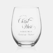 Modern Ze is op Cloud 9 Bachelorette Weekend Wijnglas Zonder Voet (Voorkant)