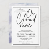 Modern Ze is op de cloud, negen vrijgezellenfeest Kaart (Voorkant / Achterkant)