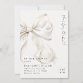 Modern Ze is Tying the Knot Bow Vrijgezellenfeest Kaart (Voorkant)