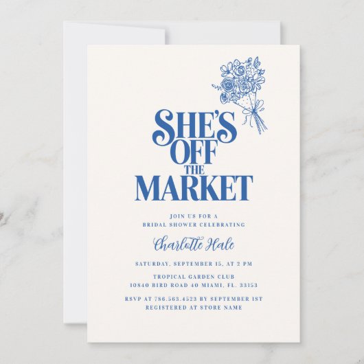 Modern Ze is van de markt boeren Vrijgezellenfeest Kaart (Voorkant)