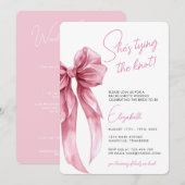 Modern Ze Krijgt de Knoop in de Strik Bruidsmeisje Kaart (Voorkant / Achterkant)