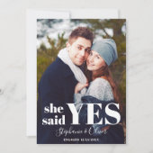 Modern Ze zei ja Foto Verloving aankondiging (Voorkant)