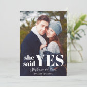 Modern Ze zei ja Foto Verloving aankondiging (Staand voorkant)