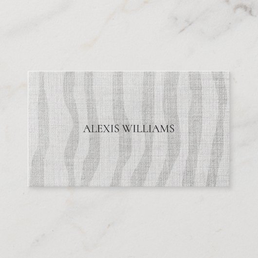 Modern Zebra Organic Pattern Professional Visitekaartje (Voorkant)