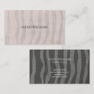 Modern Zebra Organic Pattern Professional Visitekaartje