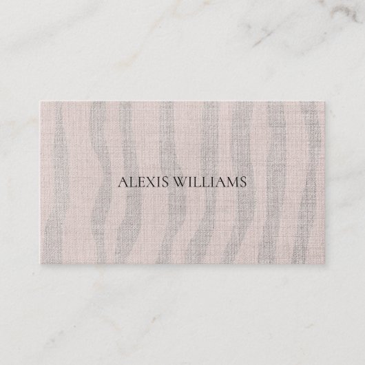 Modern Zebra Organic Pattern Professional Visitekaartje (Voorkant)