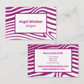 Modern Zebra Pattern Elegant Visitekaartje (Voorkant / Achterkant)