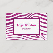 Modern Zebra Pattern Elegant Visitekaartje (Voorkant)