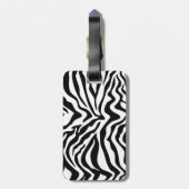 Modern Zebra Pattern Personalized Bagagelabel (Achterkant verticaal)