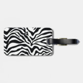 Modern Zebra Pattern Personalized Bagagelabel (Achterkant horizontaal)