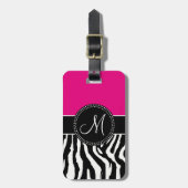 Modern Zebra Print Bagagelabel (Voorkant verticaal)