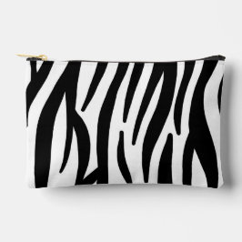 Modern Zebra Print Cosmetic Bag - Stylish Abstract Etui