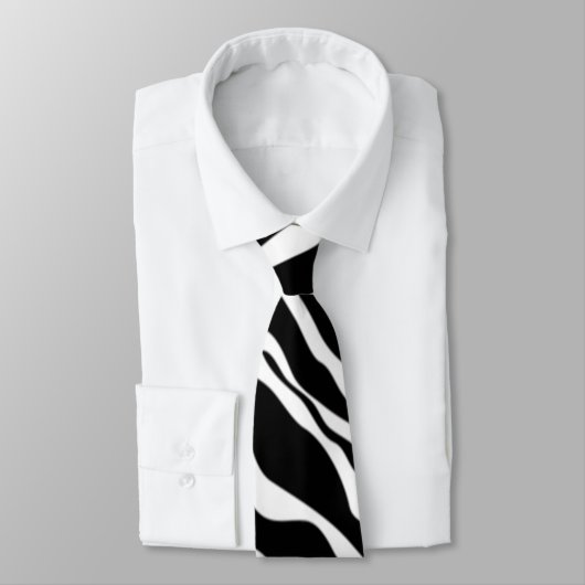 Modern Zebra Print,Emoji Winking Stropdas (Gebonden)