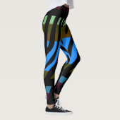 Modern Zebra Print Patroon #3 Leggings (Rechts)
