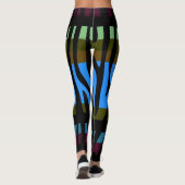 Modern Zebra Print Patroon #3 Leggings (Achterkant)