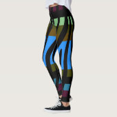 Modern Zebra Print Patroon #3 Leggings (Links)