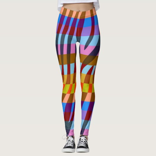 Modern Zebra Print Patroon #5 Leggings (Voorkant)
