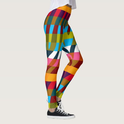 Modern Zebra Print Patroon #7 Leggings (Rechts)