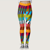 Modern Zebra Print Patroon #7 Leggings (Voorkant)