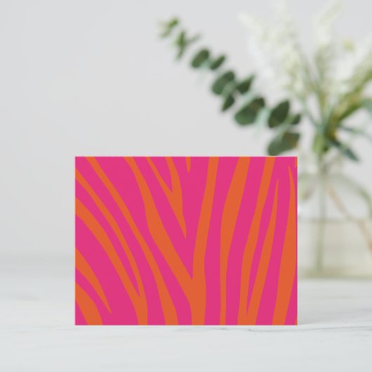 Modern zebra Print Pattern Briefkaart (Staand voorkant)