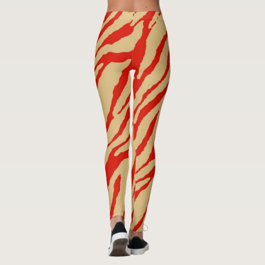 Modern zebra Print Pattern Leggings (Achterkant)